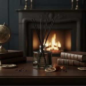 Bellevue Leather Ember Reed Diffuser 6 oz Luxury Home Fragance NEW